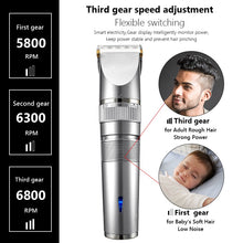 Load image into Gallery viewer, Professional Hair Trimmer Digital USB Rechargeable Hair Clipper for Men Haircut Ceramic Blade Razor Hair Cutter Barber Machine