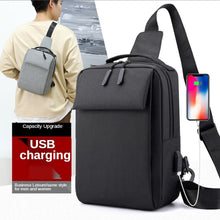 Load image into Gallery viewer, Men&#39;s Chest Pack Bag  Messenger Bag Single Shoulder Bag Korean Casual Sling Backpack Pure Color Simple Square Chest Bag