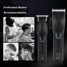 Load image into Gallery viewer, 2-pcs/Set Professional Hair Clipper For Men Barber Cordless Electric Clipper Trimmer 0mm Baldhead Clippers Hair Cutting Machine