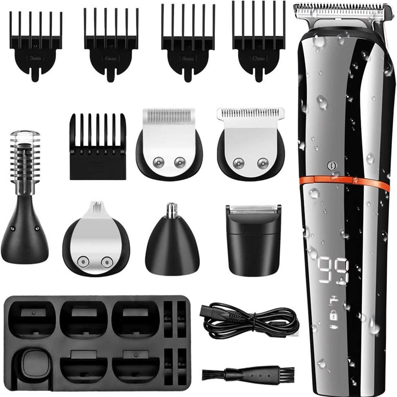 11in1 Multi Hair Trimmer Men Facial Beard Body Grooming Kits Electric Hair Clipper Nose Ear Trimer Rechargeable