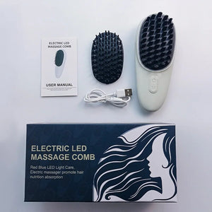 LED Light Therapy Massage Comb Negative Ion Anti hair Loss Comb Electric  Hair Care Head Massage Brush