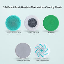 Load image into Gallery viewer, Electric Bath Brush Shower Cleaning Body Massage Brush Multifunctional Spinning Spa Brush Waterproof Long Handle Back Rubbing