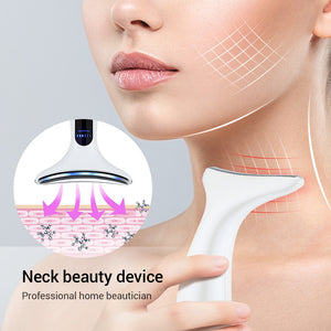 EMS Face Lifting Neck Tightening Vibrator Skin Care Red Light IPL Rejuvenation Beauty Anti-wrinkle Face Massager Device