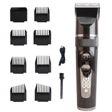 Load image into Gallery viewer, Adjustable New Style Electric Hair Clipper Professional Hair Trimmer Cutting Machine Charging Pusher Led Display