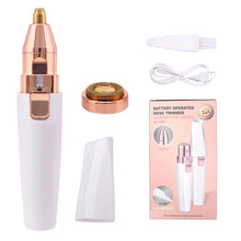 Load image into Gallery viewer, 2 In 1 Electric Eyebrow Trimmer USB Rechargeable Hair Remover Women Shaver  LED Light Lady Epilator Razor Face Makeup Tool