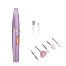 Load image into Gallery viewer, 5 in1 Mini Nail Polishing Machine USB Rechargeable Manicure Drill Machine Accessory Pedicure Gel Polish File Buffer Nail Tools