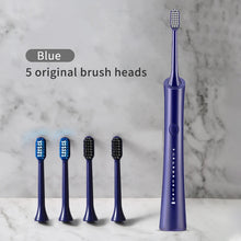 Load image into Gallery viewer, Sonic Electric Toothbrush Adult Timer Brush IPX7 Waterproof 6 Modes USB Charger Rechargeable Tooth Brushes Replacement Heads Set