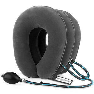 Neck Massager 3/4 Layer Inflatable Air Cervical Neck Traction Support Pain Stress Relief Neck Collar Pillow Neck Stretching Brace