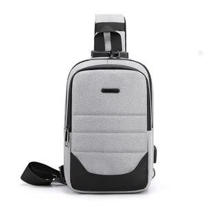 Multi-function Crossbody Bags For Men USB Charging Messenger Chest Bag Anti-theft Combination Lock Rucksack Male Business Casual