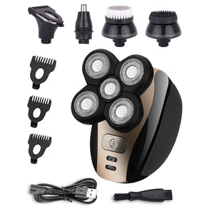 IPX7 High Quality 5 in 1 Men's Electric Shaver Waterproof USB Rechargeable Shaver Hair Trimmer Beard Trimmer Wet & Dry Razor