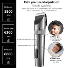 Load image into Gallery viewer, Hair Clipper Professional Hair Trimmer Barber Hair Cutting Machine Electric Shavers for Men Beard Shaving Razor Beard Trimmer
