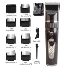 Load image into Gallery viewer, Adjustable New Style Electric Hair Clipper Professional Hair Trimmer Cutting Machine Charging Pusher Led Display