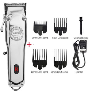 Professional Electric Hair Trimmer All-metal Clipper For men Barber Trimmer Cordless Hair Cutter Machine Rechargeable
