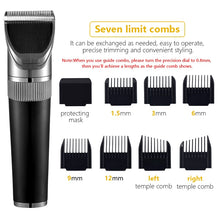 Load image into Gallery viewer, Professional Hair Clipper For Men Rechargeable Electric Razor Hair Trimmer Hair Cutting Machine Beard Trimmer Fast Charging