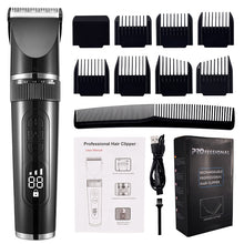 Load image into Gallery viewer, Full Body Washable Electric Hair Clipper Ceramic Professional Fine Adjustable Hair Trimmer Low Noise Hair Cutting Machine Razor