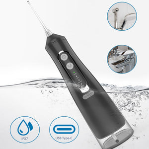 Newest Portable Oral Irrigator USB Charging Electric Dental Water Jet Flosser 310ml Water Tank Waterproof Tooth Pick Floss 4 Tip