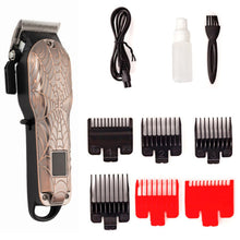 Load image into Gallery viewer, LCD Display Retro Skull Type Hair Clipper,Four Gears Titanium Alloy Blade Trimmer,2000mAh Metal Body Oil Head Haircut Machine