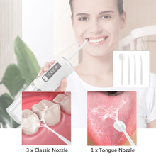 Load image into Gallery viewer, Portable Oral Dental Irrigator Foldable Water Flosser USB Rechargeable Water Jet Floss Tooth Pick Cleaning IPX7 230ML 4 Nozzles