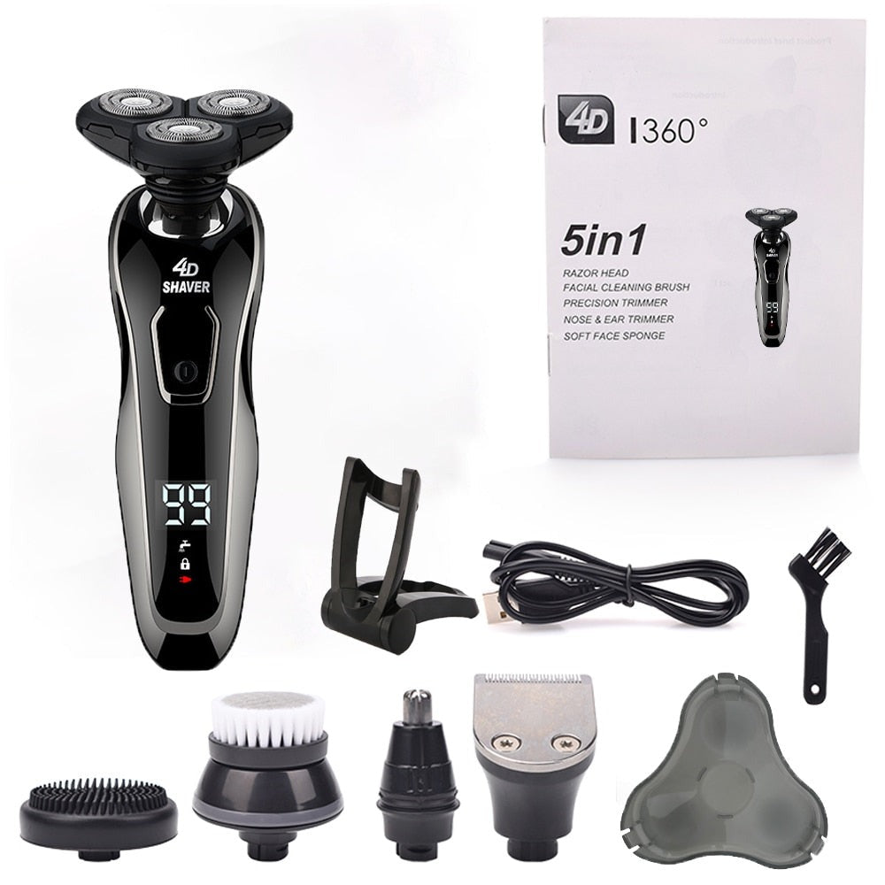 Electric Razor Electric Shaver Rechargeable Shaving Machine for Men Beard Razor Wet-Dry Dual Use Water Proof Fast Charging