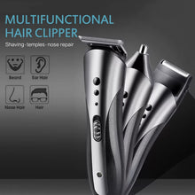 Load image into Gallery viewer, Electric Hair Clipper Moving Blade Adjustable Hair Cutting Machine USB Rechargeable Beard Ear Nose Shaver Hair Trimmer For Men