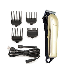 Load image into Gallery viewer, Electric Golden Hair Clipper Professional Hair Cutting Machine Cutter Baber Shop Rechargeable Trimmer for Men Beard Trimmer