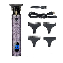 Load image into Gallery viewer, Electric Hair Trimmer Professional Lcd Display All Metal Engraving Body Strong Sharp Teeth  Hair Trimmer