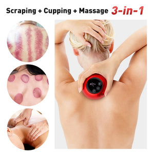 Electric Cupping Massager Vacuum Suction Cups Red Light Anti Cellulite Magnet Guasha Scraping Fat Burner Slimming