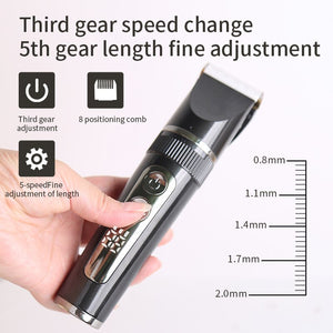 Adjustable New Style Electric Hair Clipper Professional Hair Trimmer Cutting Machine Charging Pusher Led Display