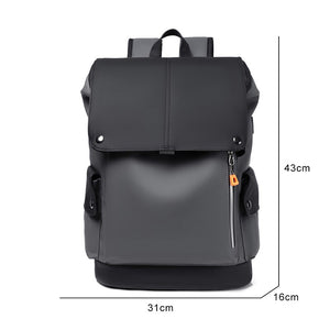 Men's Backpack Multifunctional Bags For Male Business Laptop Bag Waterproof Headphone Jack Bagpack PU Leather Casual Rucksack