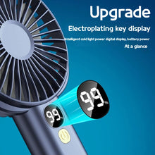 Load image into Gallery viewer, Small Fan Mute Portable With Screen Big Wind Rechargeable Running Office Desktop Usb Mini Handheld Fan