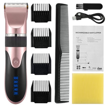 Load image into Gallery viewer, Professional Hair Trimmer Digital USB Rechargeable Hair Clipper for Men Haircut Ceramic Blade Razor Hair Cutter Barber Machine