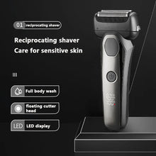 Load image into Gallery viewer, Electric Shaver Reciprocating High and Low Two-speed Adjustable Shaver Full Body Washable Type-c Rechargeable Shaver