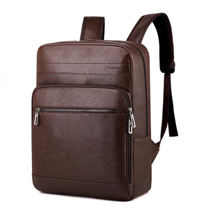 Multifunctional Backpack For Men High-quality PU Leather Laptop Backbag Luxury Waterproof Portable Travel Bag For Male