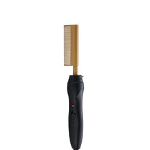 Load image into Gallery viewer, Ceramic Electric Hot Comb hair dryer brush and Auto Shut off Black Hair Beard Straightener Comb