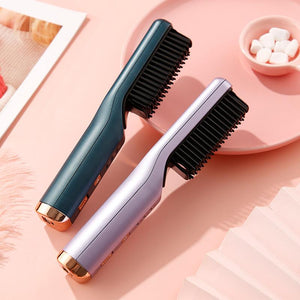 Portable Hair Straightener Curling Wireless Ion Comb USB Charge Straight Hair Brush Multifunction Straight Hair Comb women mini