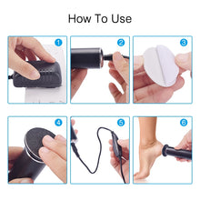 Load image into Gallery viewer, Electric Pedicure Foot Care Tool Files Pedicure Callus Remover USB Cable Sawing File For Feet Dead Skin Callus Peel Remover
