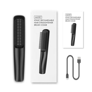 Wireless Charging Hair Straightener Portable USB Charging Hair Straightener Curling Dual Purpose Hair Straightener Comb