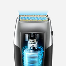 Load image into Gallery viewer, Powerful Electric Shaver for men Reciprocating Two-head Electric Shaver Washable Rechargeable Shaver with Digital Display Base