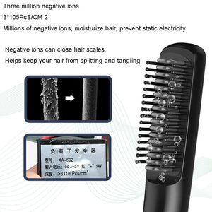 Wireless Charging Hair Straightener Portable USB Charging Hair Straightener Curling Dual Purpose Hair Straightener Comb