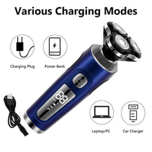 Load image into Gallery viewer, 4 in 1 Electric Shaver 3D Floating Cutters USB Fast Charge Shaving Razor Machine for Men Blades Portable Beard Trimmer Clipper