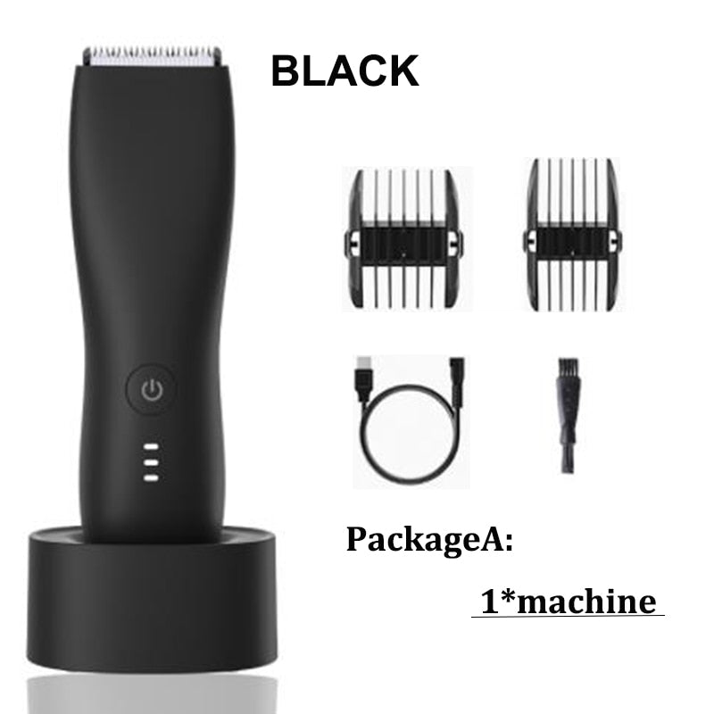 Men Electric Shaver for Body  Groin Trimmer Male Waterproof  Razor Rechargeable Clipper Pubic Hair Epilator