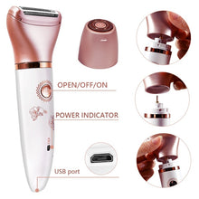 Load image into Gallery viewer, USB Shaver For Women Facial Hair Remover Leg Body Hair Removal Female Shaving Machine Women Razor Electric Bikini Trimmer