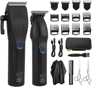 2-pcs/Set Professional Hair Clipper For Men Barber Cordless Electric Clipper Trimmer 0mm Baldhead Clippers Hair Cutting Machine