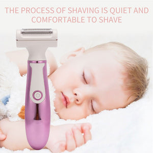 Cordless 4 in1 Electric Lady Shaver for Women Rechargeable Painless Razor Bikini Trimmer Wet and Dry Hair Removal for Face Legs