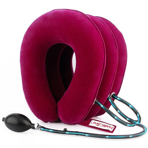 Neck Massager 3/4 Layer Inflatable Air Cervical Neck Traction Support Pain Stress Relief Neck Collar Pillow Neck Stretching Brace