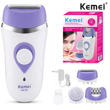 Load image into Gallery viewer, Powerful Electric Epilator For Women 3 in 1 Facial Body Hair Removal Machine For Bikini Underarms Legs Rechargeable