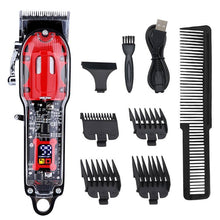 Load image into Gallery viewer, T Hair Trimmer Electric Clipper Cutter Man Shaver Beard Barber Professional Hair Trimer Cutting USB Charging Machine Set for Men