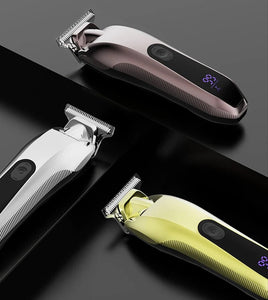 LCD Digital Display Hair Clipper Professional Shaver Travel Portable Electric Barber Pusher Hair Cutting Trimmer
