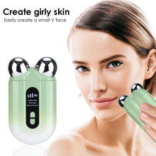 Load image into Gallery viewer, EMS Facial Massager Roller Microcurrent Face Lifting Machine V-Face Roller Massager Skin Rejuvenation Anti-Wrinkle Beauty Device