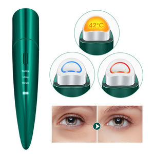 EMS Electric Eye Massager Eye Skin Lift Anti Age Wrinkle Skin Care Tool Vibration 42℃ Hot Massage Relax Eyes Photo Therapy